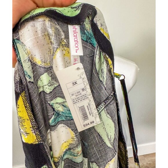 Xhilaration Black Lemon Strappy Midi Dress - NWT! - Picture 3 of 8